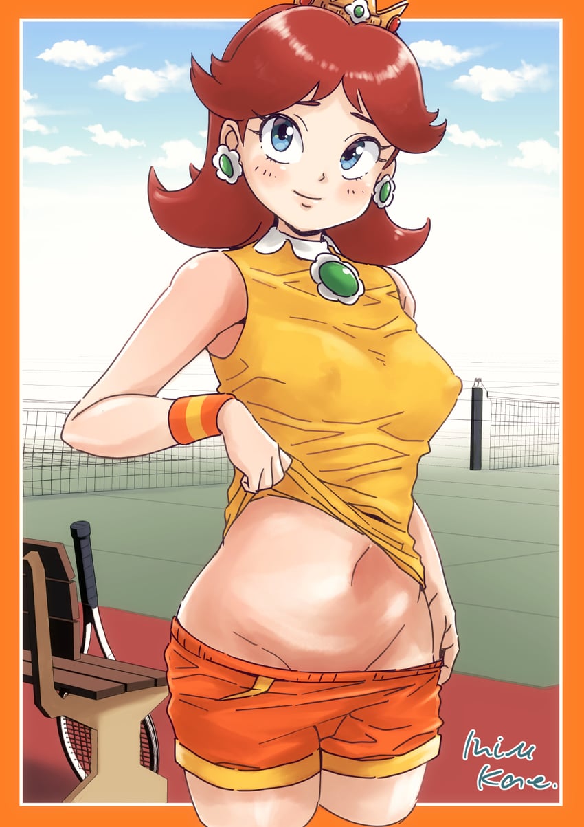 princess daisy (mario and 2 more) drawn by mizu_kane