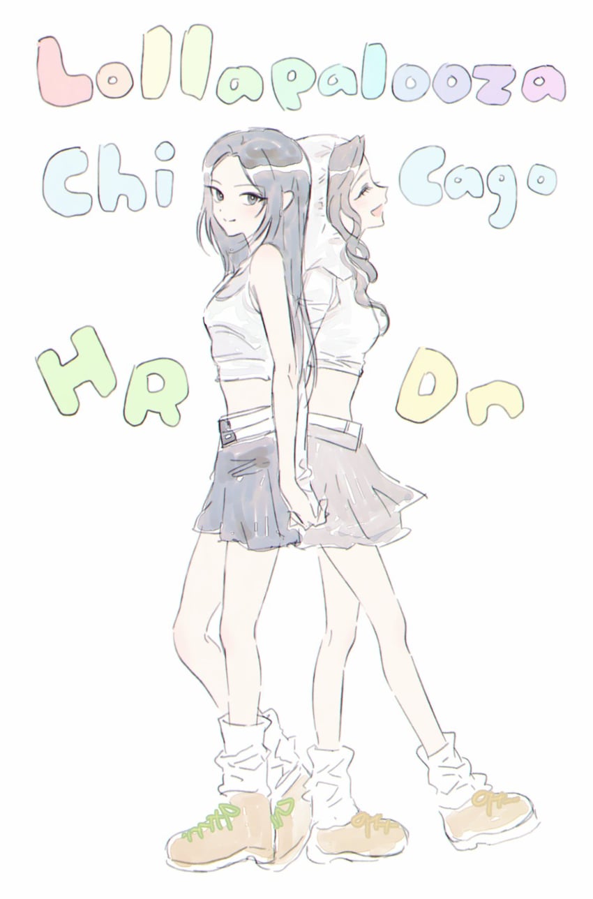 haerin and danielle (real life and 1 more) drawn by 926hrdn
