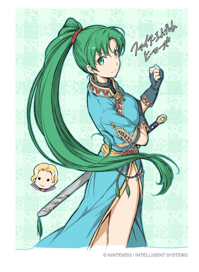 lyn and narcian (fire emblem and 3 more) drawn by yamada_koutarou