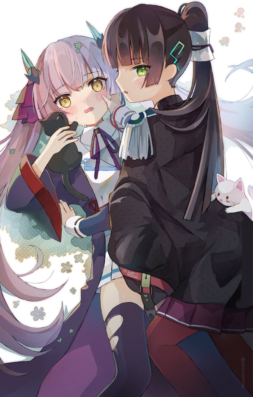 natsume inori and ogasawara hisame (heaven burns red) drawn by oshiyoshiyon