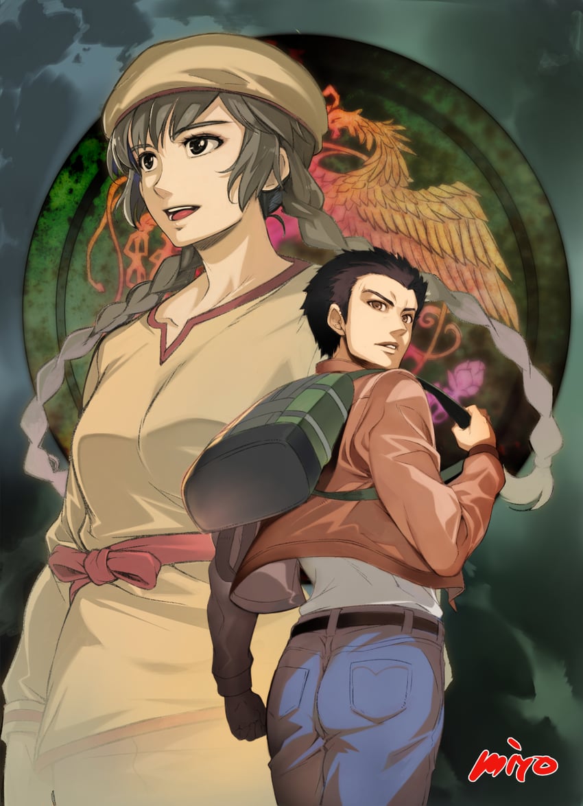 ling shen hua and hazuki ryou (shenmue and 1 more) drawn by miyo_(13th_floor)