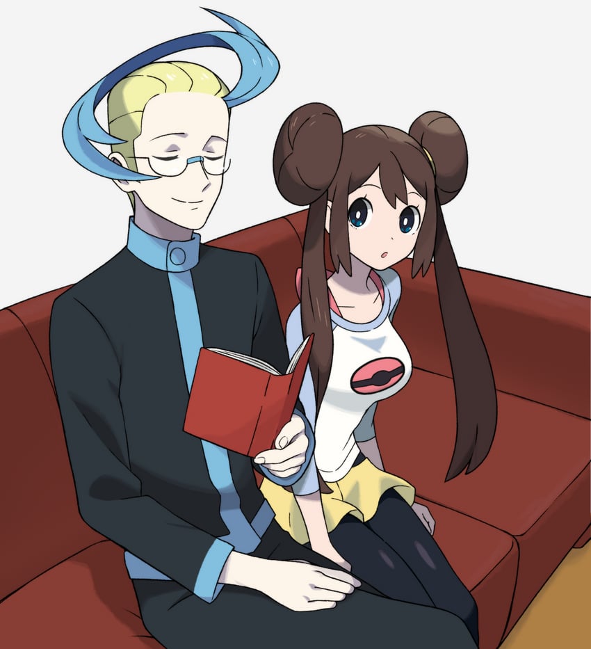 rosa and colress (pokemon and 1 more) drawn by mawu_(mishimamaru)