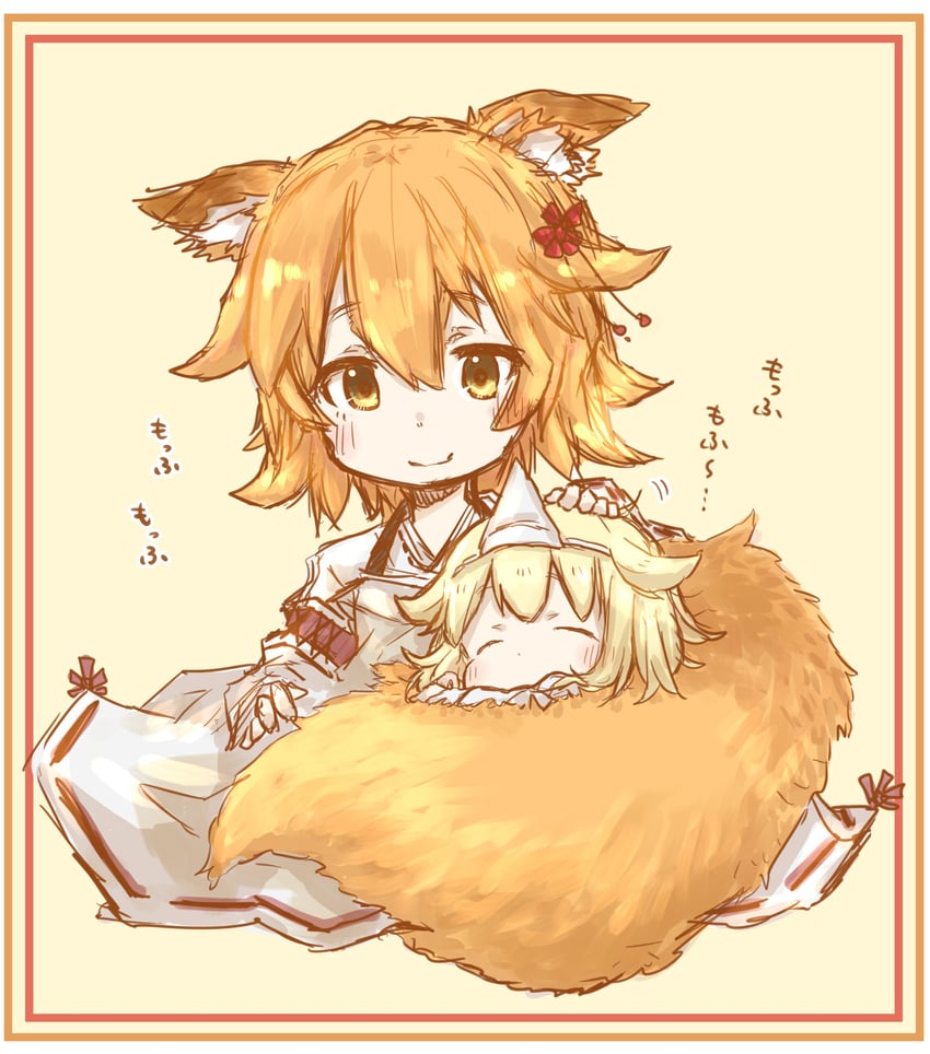 senko and yuurei-chan (sewayaki kitsune no senko-san and 1 more) drawn by bunzou