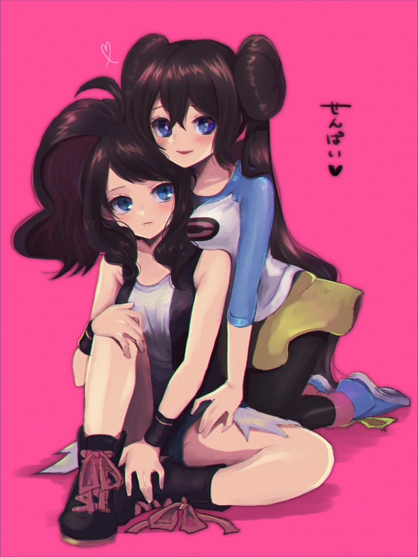 rosa and hilda (pokemon and 1 more) drawn by mokorei