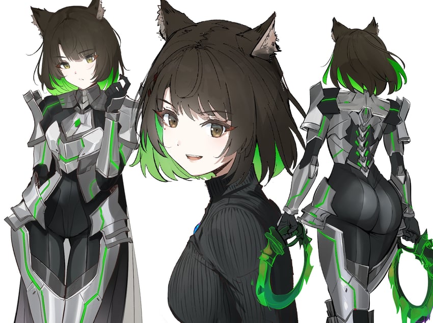 mio, m, and miru (original and 2 more) drawn by ormille