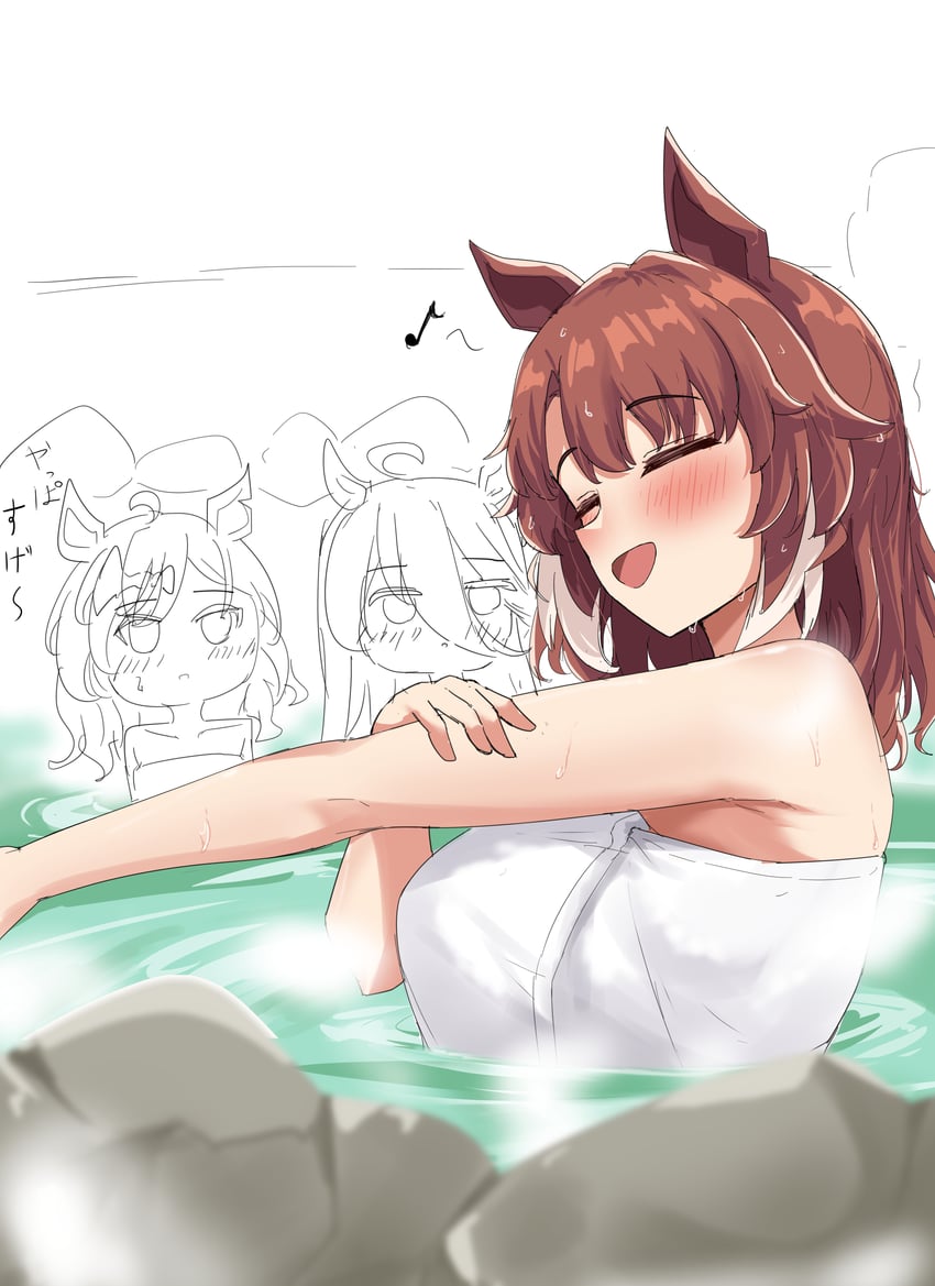 manhattan cafe, jungle pocket, and dantsu flame (umamusume) drawn by gryebooks