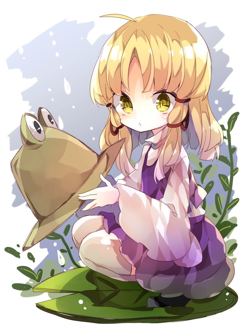 moriya suwako and pyonta (touhou) drawn by nikorashi-ka