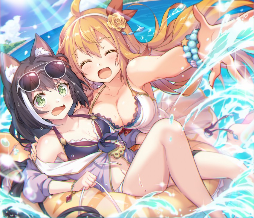 karyl and pecorine (princess connect!) drawn by takase_kou
