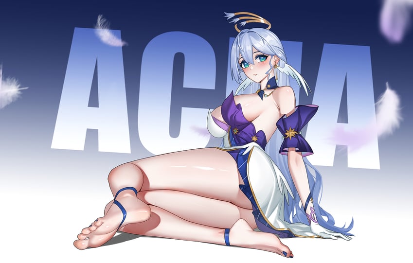robin (honkai and 1 more) drawn by w.q.y