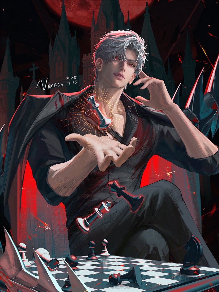sylus (love and deepspace) drawn by wo_zhen_de_hao_e_ya