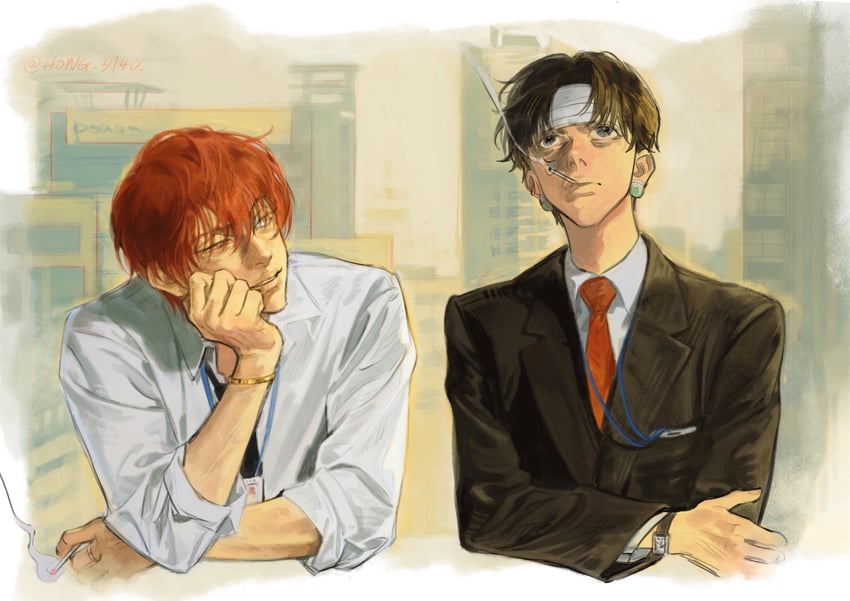 hisoka morow and chrollo lucilfer (hunter x hunter) drawn by hong_3740