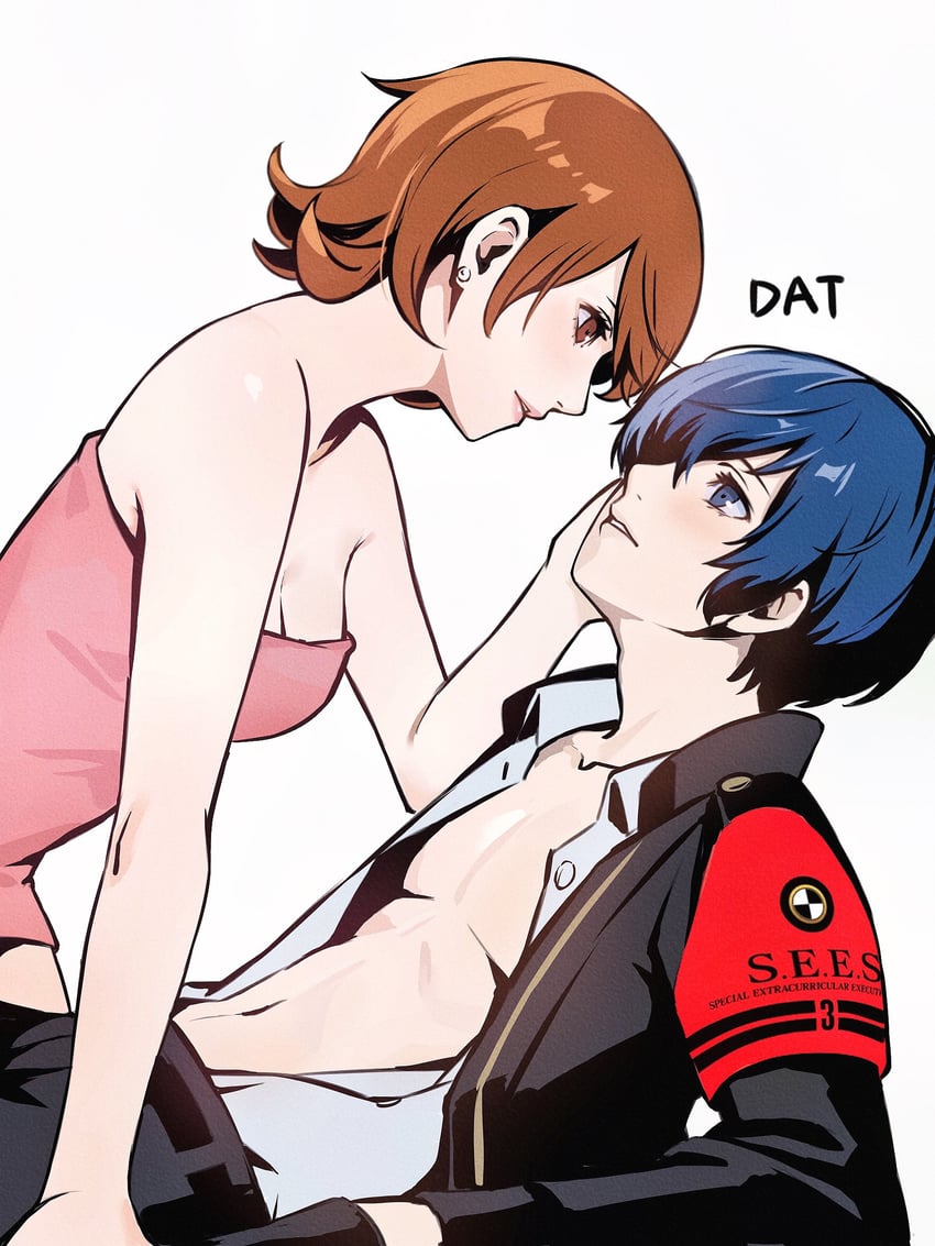 yuuki makoto and takeba yukari (persona and 2 more) drawn by da-cart