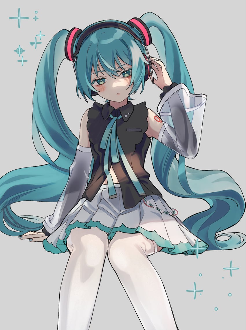 hatsune miku (vocaloid and 1 more) drawn by amd_aoneko