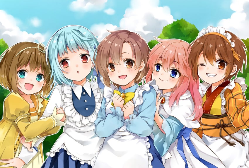 elli, komari, enju, lillie, and ariella (bokujou monogatari) drawn by sugu016406
