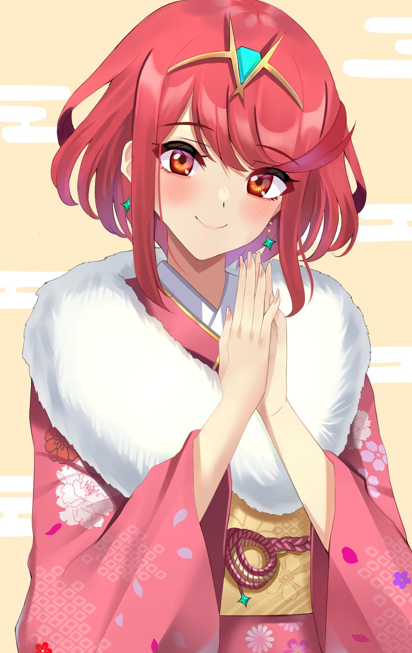 pyra (xenoblade chronicles and 1 more) drawn by kyaro_(wanu_14)