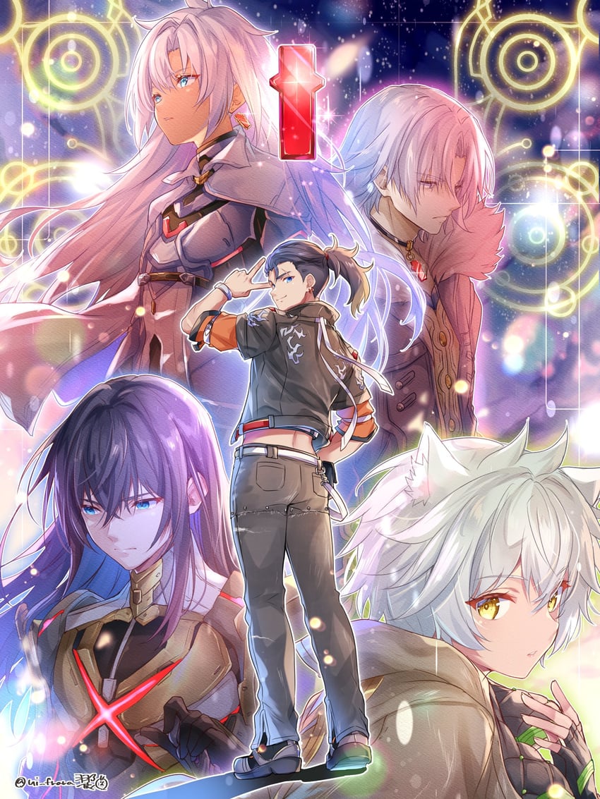 a, na'el, n, matthew, and alpha (xenoblade chronicles and 2 more) drawn by ui_frara