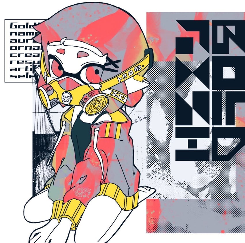 inkling player character and inkling girl (splatoon) drawn by hu-yann