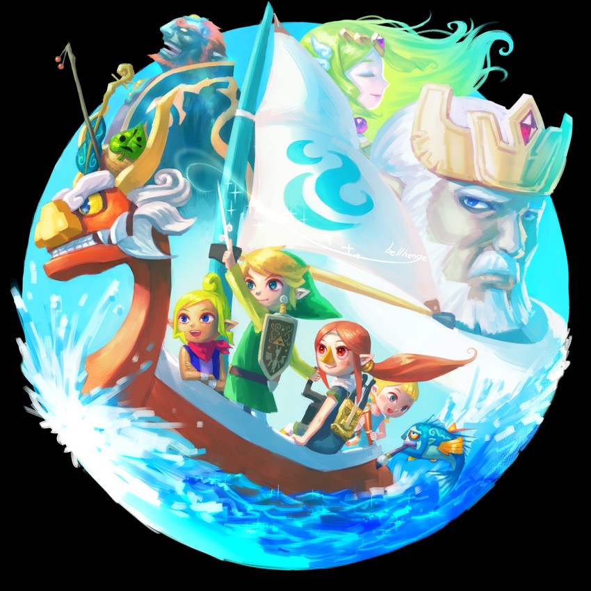 link, princess zelda, toon link, ganondorf, korok, and 8 more (the legend of zelda and 1 more) drawn by bellhenge