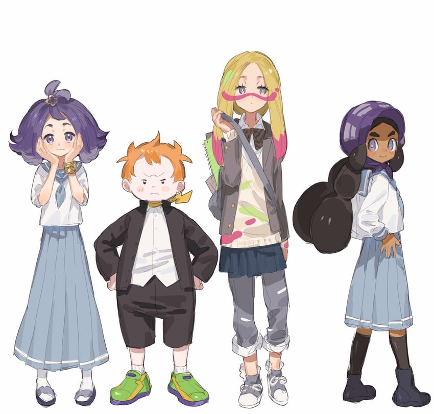 acerola, mina, sophocles, and hapu (pokemon and 1 more) drawn by fua1heyvot4ifsr
