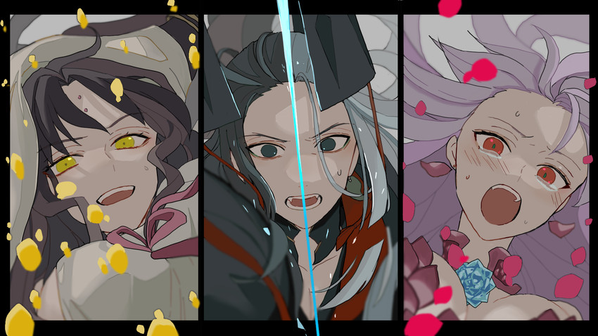 sessyoin kiara, ashiya douman, and kama (fate and 1 more) drawn by mizuno_(bbzzzzzzbb)