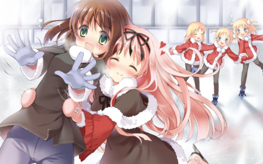 himemiya ruri, hoshino erika, and suzumura azami (garden) drawn by pan_(mimi)