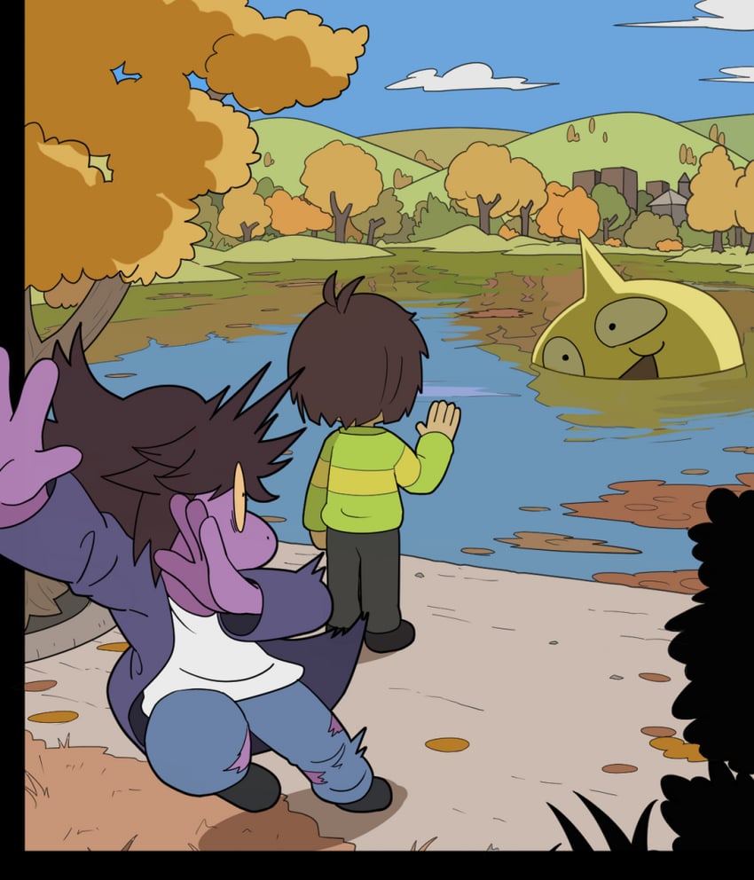 kris, susie, and onionsan (deltarune) drawn by houten_(dre_a_mer)