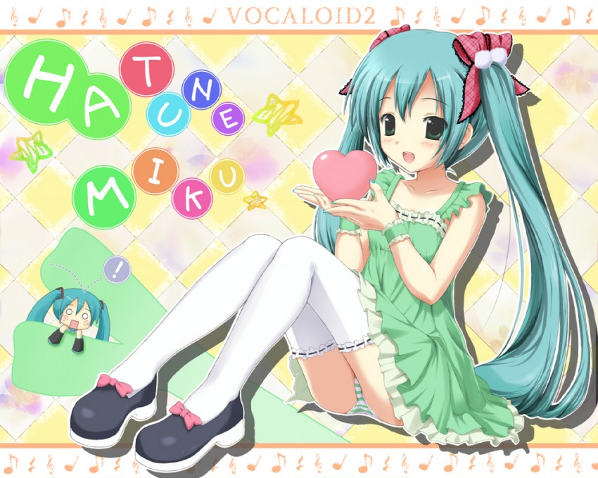 hatsune miku and hachune miku (vocaloid) drawn by utamaru_(konomix)
