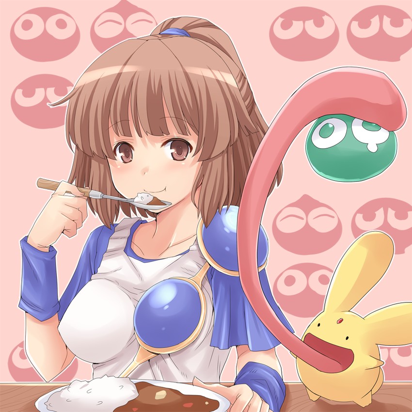 arle nadja, puyo, and carbuncle (puyopuyo and 1 more) drawn by amane_hasuhito