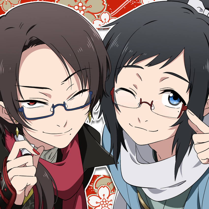kashuu kiyomitsu and yamato-no-kami yasusada (touken ranbu) drawn by natsuo_(720ge)