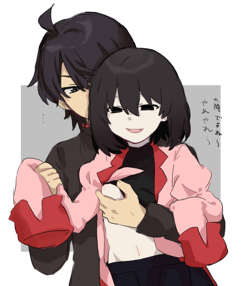 araragi koyomi and oshino ougi (monogatari) drawn by tsugumi_(tgm_615486)