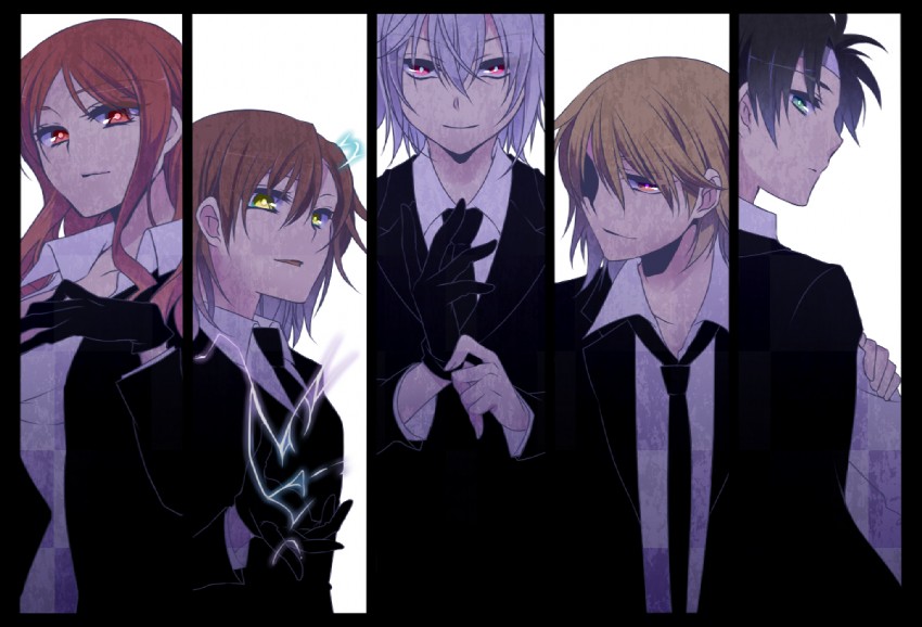 misaka mikoto, accelerator, mugino shizuri, kakine teitoku, and sogiita gunha (toaru majutsu no index) drawn by ryuuki_(hydrangea)