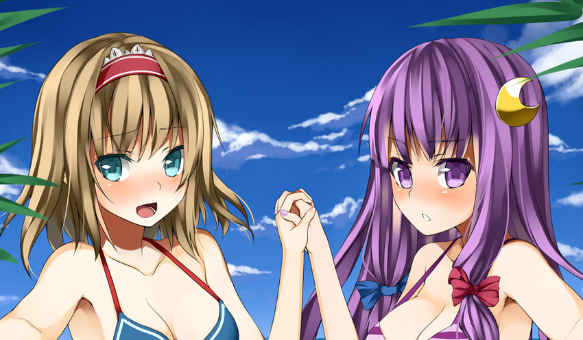 alice margatroid and patchouli knowledge (touhou) drawn by unasaka_ryou