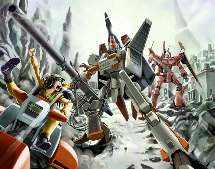 l-gaim mk ii, fanneria amu, and nouvelle d.sserd (juusenki l-gaim) drawn by dorasu