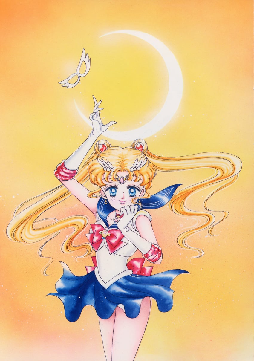 tsukino usagi and sailor moon (bishoujo senshi sailor moon) drawn by takeuchi_naoko