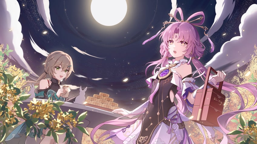 fu xuan and qingque (honkai and 1 more) drawn by zcing