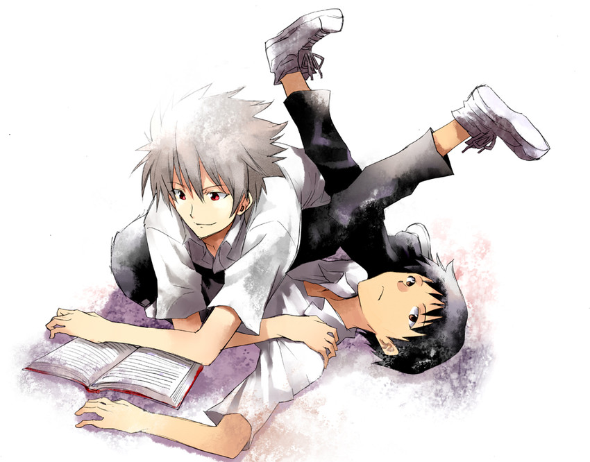 ikari shinji and nagisa kaworu (neon genesis evangelion) drawn by kurose_kousuke