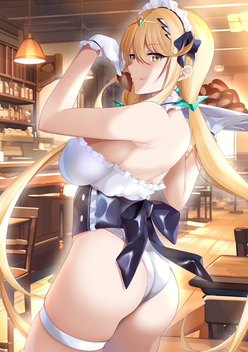 mythra (xenoblade chronicles and 1 more) drawn by daive