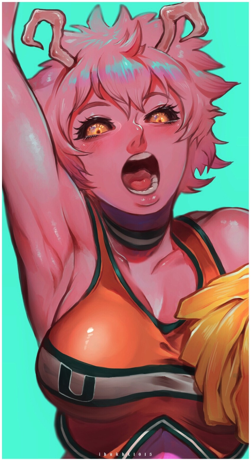 ashido mina (boku no hero academia) drawn by ibuo_(ibukht1015)