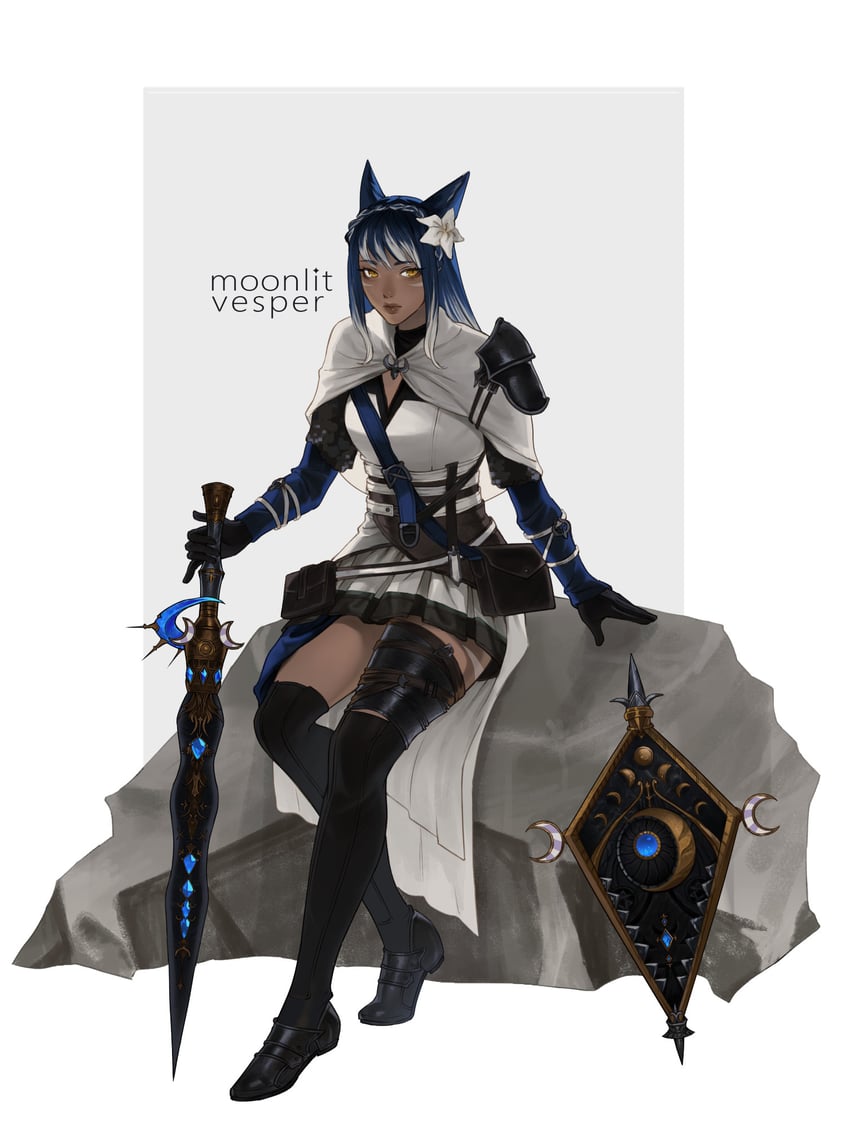 warrior of light (original and 2 more) drawn by vesper_(v17-20)