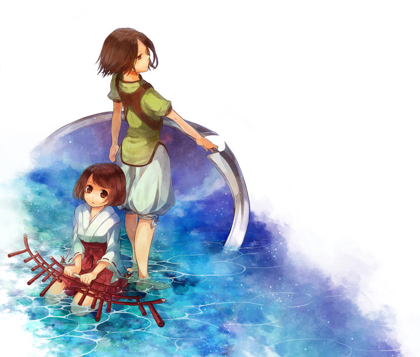mouri motonari and tsuruhime (sengoku basara) drawn by odashi_(namiri)