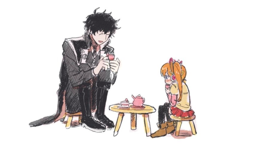 athena cykes and simon blackquill (ace attorney and 1 more) drawn by 79x_(ox79xo)