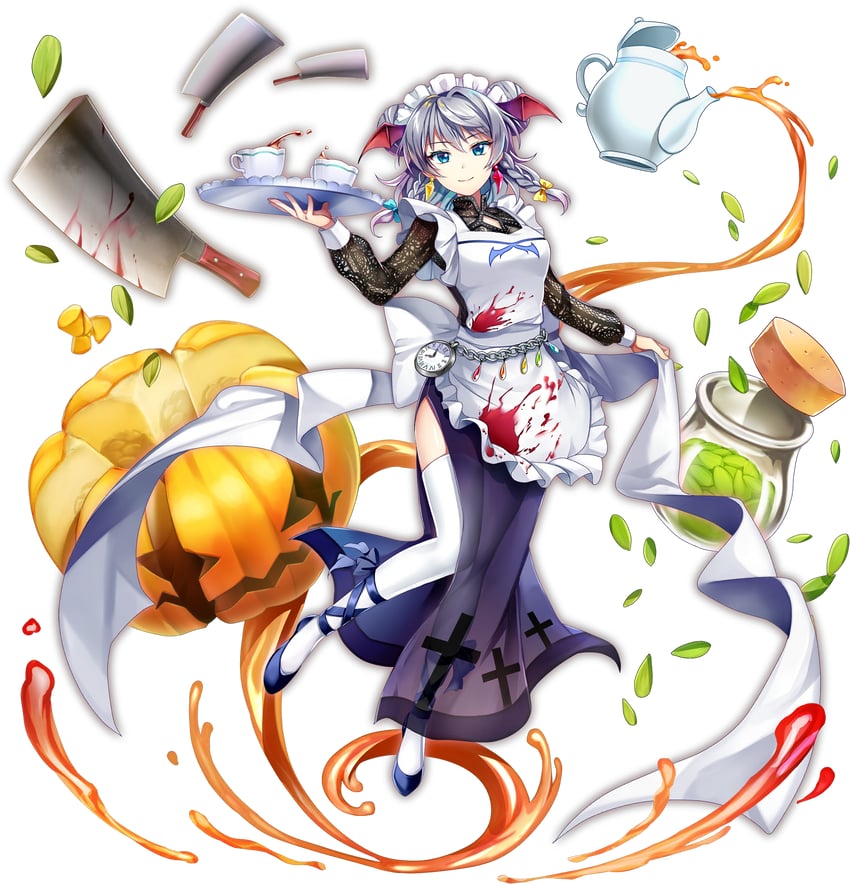 izayoi sakuya (touhou and 1 more) drawn by rotte_(1109)