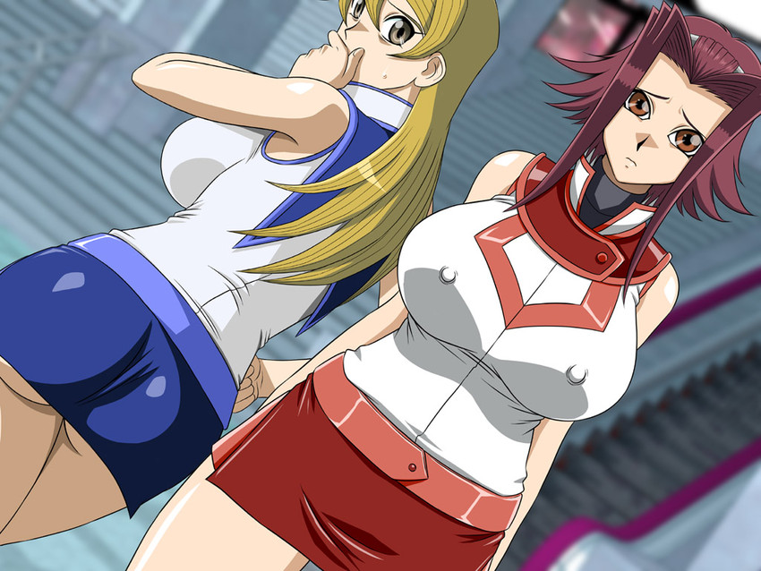 tenjouin asuka and izayoi aki (yu-gi-oh! and 2 more) drawn by lento_(glamour_works)