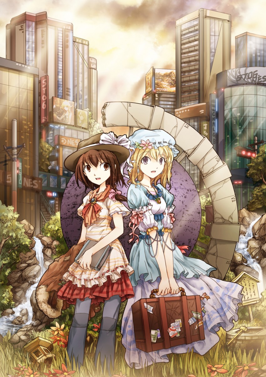 hakurei reimu, usami renko, and maribel hearn (touhou) drawn by st06