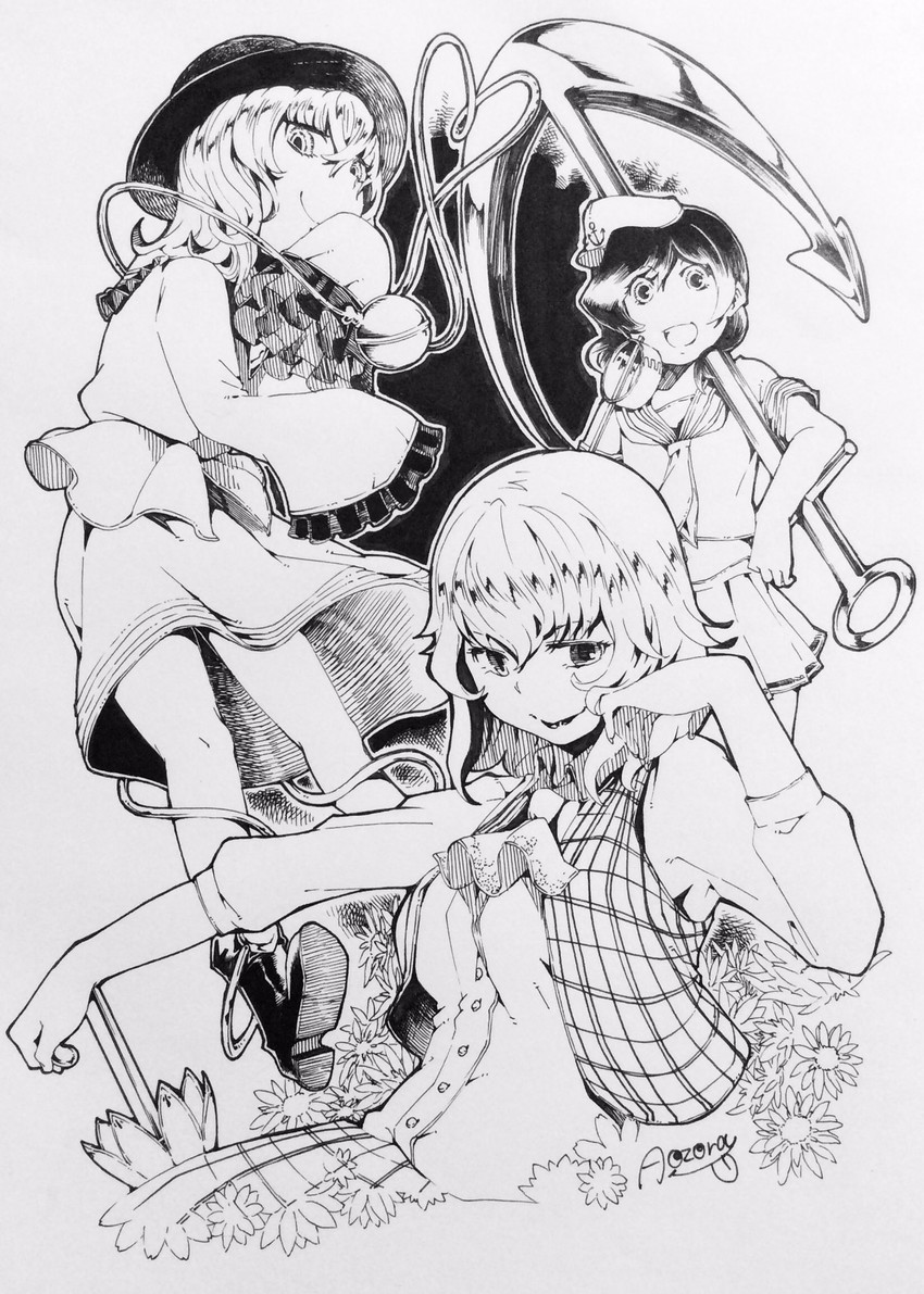 komeiji koishi, kazami yuuka, and murasa minamitsu (touhou) drawn by aozora_taf