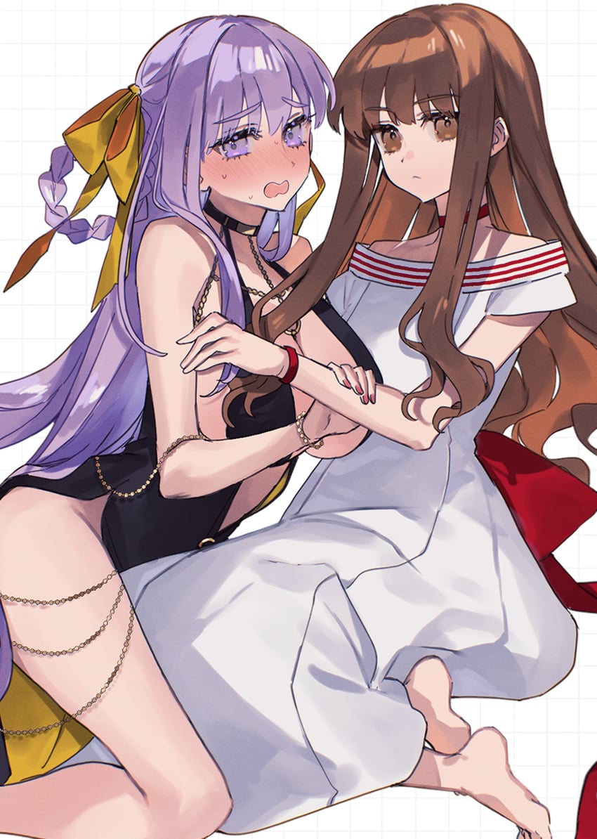 bb, kishinami hakuno, and bb dubai (fate and 1 more) drawn by uxco0