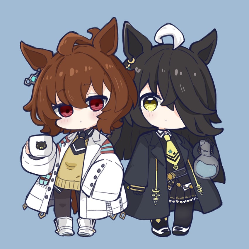 agnes tachyon and manhattan cafe (umamusume) drawn by nozo_(hitomiz)