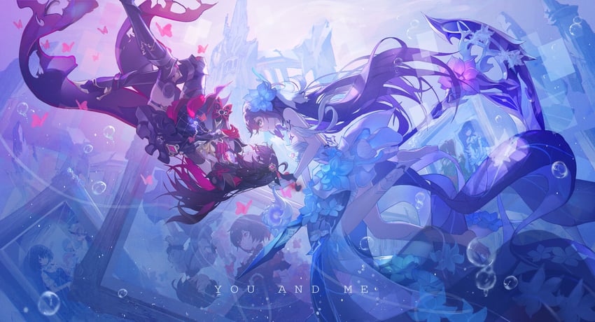 seele vollerei and seele (honkai and 1 more) drawn by turbulence