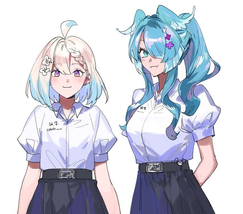 elira pendora and enna alouette (nijisanji and 1 more) drawn by kaohom503