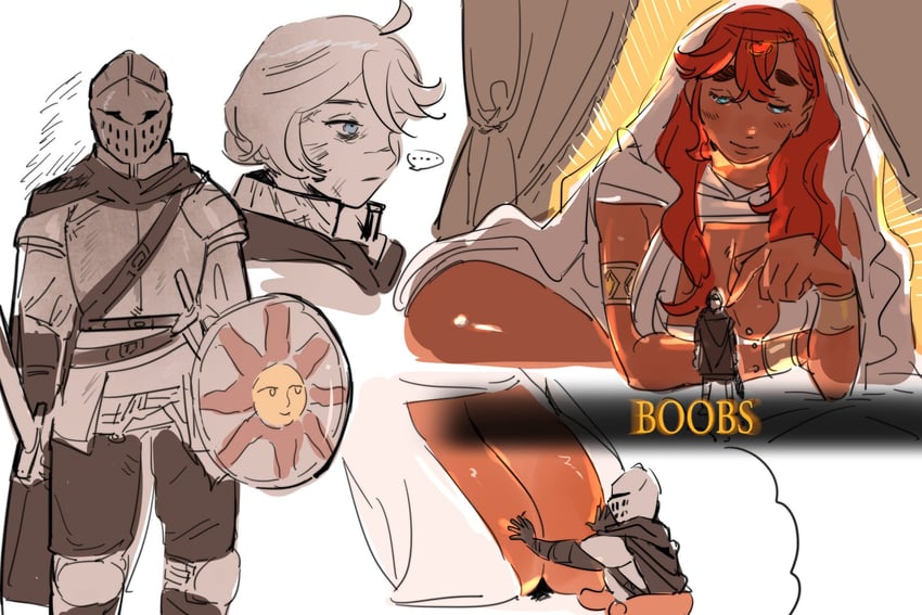 suletta mercury, miorine rembran, chosen undead, and queen of sunlight gwynevere (gundam and 3 more) drawn by milfcookiesimp